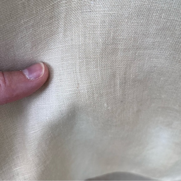 J Jill Floral Linen Cream Brown Ruffle Skirt Sz S - Picture 12 of 16